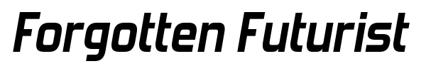 Forgotten Futurist font preview